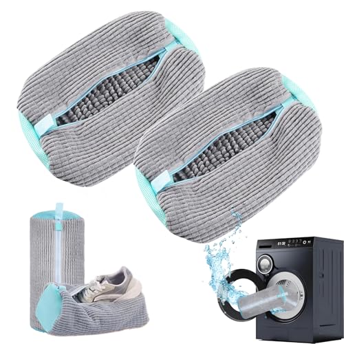 2 Pack Shoe Washing Machine Bag, Grey - color: Grey