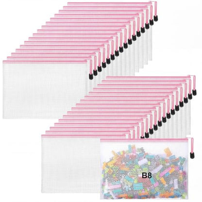 Jetec 32 Mesh Zipper Bags Bikini, Pink, 5.1 x 4.1 Inch, 32 Pcs - color: Pink, size: 5.1 x 4.1 Inch