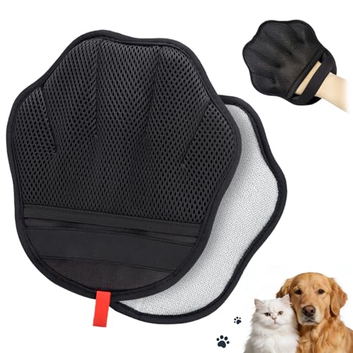 GoHere Pet Hair Removal Glove, Magic Brush Electrostatic Mitt for Cats & Dogs, Reusable Grooming Gloves, Pet Hair Remover Tool for Couch, Carpet, Clothes, Car Seat, Laundry