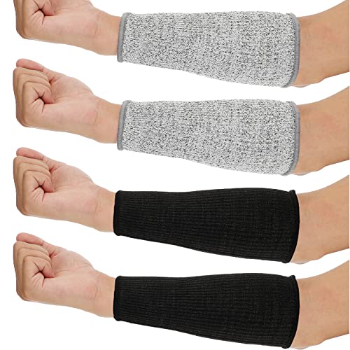 Neer 4 Pair Protective Arm Sleeves Cover,7.9 Inch,Black,Gray - color: Black, Gray, size: 7.9 Inch