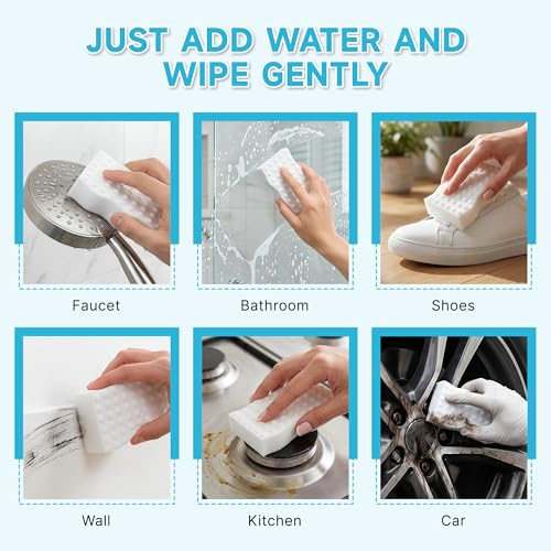 Silkyhose 30 Pack Melamine Sponge, 2X Density Magic Cleaning Eraser