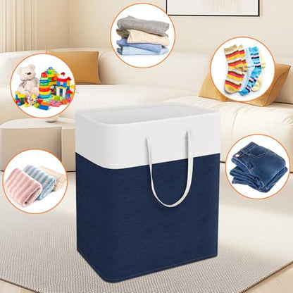 TasticTotes Laundry Basket 3-Pack, Laundry Hamper, 100L-Blue - color: Blue, size: 100L