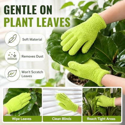 Dusting Gloves, Ambidextrous Washable Cleaning Gloves, Multipurpose for Home Car Plant Blind Hard-to-Reach Surface Indoor Outdoor Cleaning