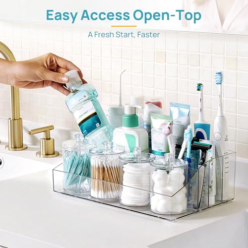 Vtopmart 5 PCS Bathroom Countertop Organizer Sets - color: Clear