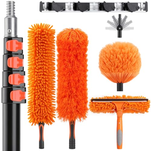 25 Foot High Ceiling Duster Kit with 4.5-18ft Extension Pole - size: 18 feet