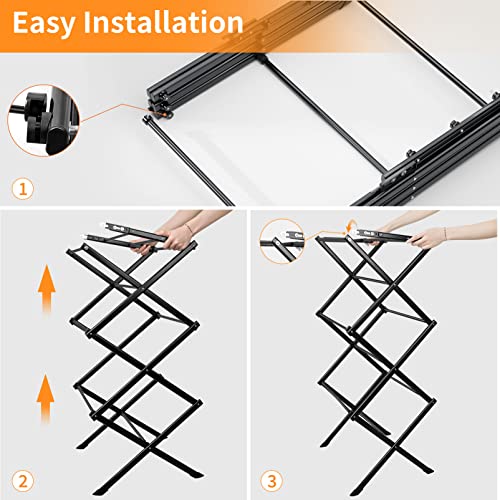 Clothes Drying Rack Foldable Drying Rack Clothing Black-1pack - color: Black