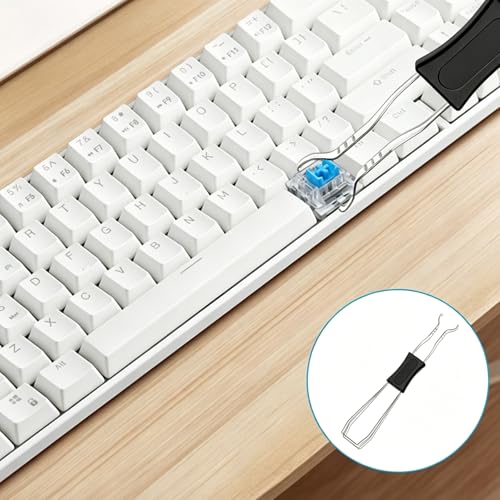 60 Pcs Mechanical Keyboard Switches, 3-Pin Clicky Tactile Dustproof Keyboard Switch Replacement Kit with Switch Puller and Cleaning Brush for Keyboard DIY