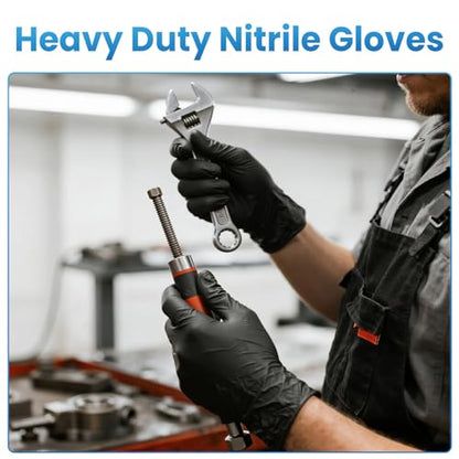Borje Nitrile Gloves Small, 100 Count Disposable Gloves, Black, 6 Mil - color: Black of 100, size: Small