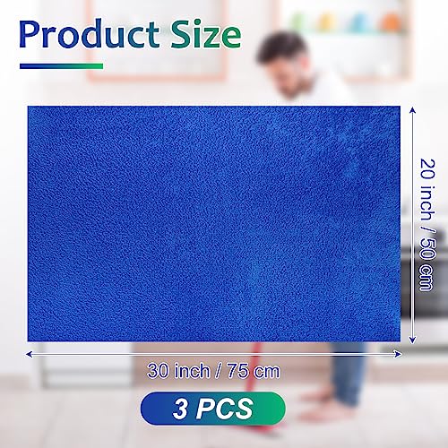 Newwiee 3 Pcs Extra Large Microfiber Cleaning Cloth - color: Red, Blue, Green