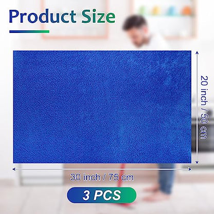 Newwiee 3 Pcs Extra Large Microfiber Cleaning Cloth - color: Red, Blue, Green
