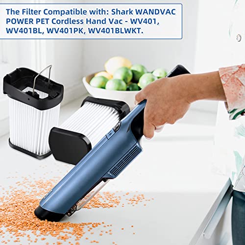 6 Pack Replacement Fabric Filter Compatible with Shark Cordless