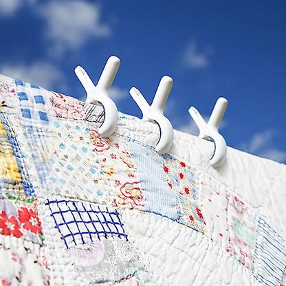 12 Pack Beach Towel Clips with Strong Anti-Rust Springs,Heavy Duty Towel Clips,Plastic Laundry Clothes Pins to Keep Your Towel, Clothes, Blankets to Dry on Clothesline and Hanging Rack (Blue) - color: 12 Pack Blue