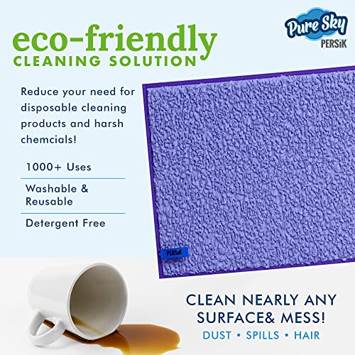 Pure-Sky Magic Deep Clean Cleaning Cloth – JUST ADD Water No Detergents Needed - Multipurpose Ultra Microfiber Cloth - Stick-Attachable for Mop, or as Handheld Microfiber Towels to Clean Any Surfaces - style: Multipurpose Cloth