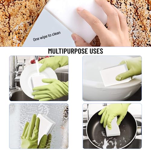 S.M. Arnold Advanced Magic Eraser Melamine Foam Cleaning Sponges, 4-Pack - Premium Durable Multi-Surface Scuff Eliminator, Ideal for Home/Office | Easy-to-Use, Chemical-Free, Long-Lasting Cleaning Aid