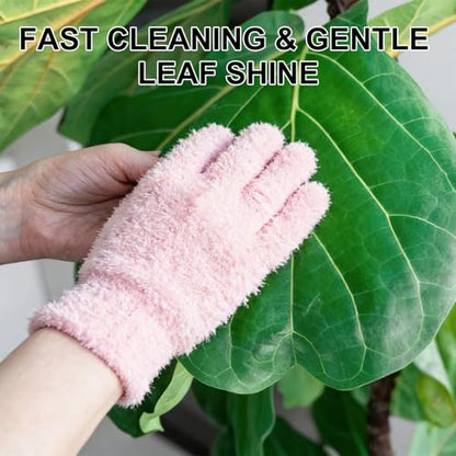 M METERXITY Dusting Gloves, Reusable Washable Mittens for House/Plants/Cars/Blinds Dusting, Leaf Cleaning Glove Mittens - color: Pink, size: 6.5 x 9.5 cm