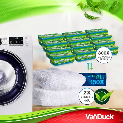 VanDuck Reusable 100% Cotton Mop Pads for Swiffer Sweeper (2-Pack) - color: Wet&dry (White), size: 2 Count (Pack of 1)