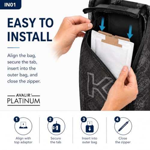 Kirby MicronMagic Plus HEPA Filter Bags 6-Pack | Part #204814 | Compatible with F-Style & Twist-Style Vacuums (54 Filer Bags/Case) - size: 9 Pack/54 Bags