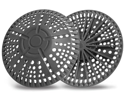 Shower Drain Hair Catcher, 2 Pack 5.5in Shower Hair Catcher Large Premium Silicone Drain Protector Strainer, Shower Drain Cover for Shower Room, Floor Drain, Bathroom Sink, Dark Grey - size: 2 Pack - 5.5 inch