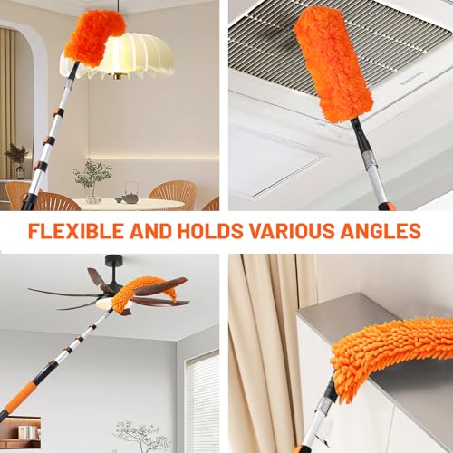 20ft High Reach Duster Kit with Extendable Pole,High Ceiling Duster Kits - size: 12 feet