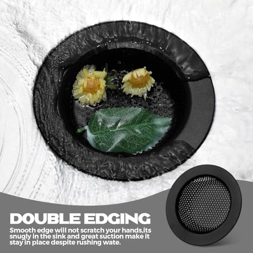 Retisee 2 Pcs Kitchen Sink Drain Strainer 4.4 Inch,Matte Black - color: Matte Black