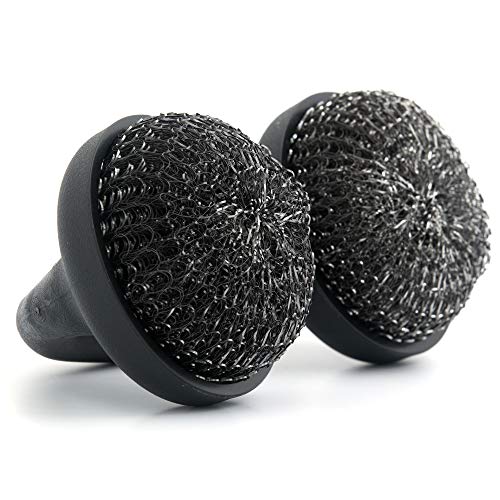 Yukon Glory BBQ Grill Brush, Double Stainless Steel Cleaning Pads