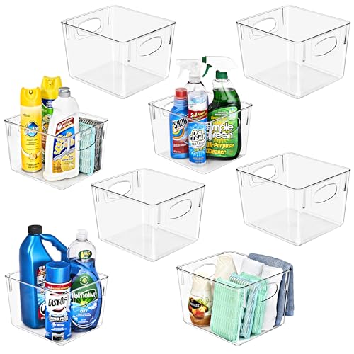 Sorbus Fridge Organizers and Storage, Clear Plastic Bins (Medium, 8 Pack) - size: Medium, style: 8 Pack