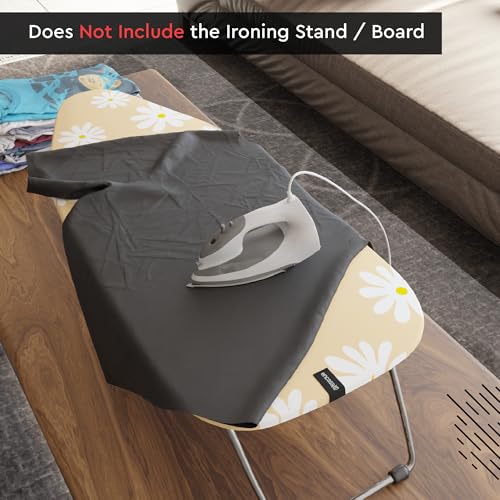 Encasa XO Ironing Board Cover and Pad, Thick Felt 28"x12" - color: Daisy Beige, size: Mini (28"x12")