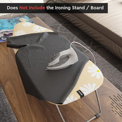Encasa XO Ironing Board Cover and Pad, Thick Felt 28"x12" - color: Daisy Beige, size: Mini (28"x12")