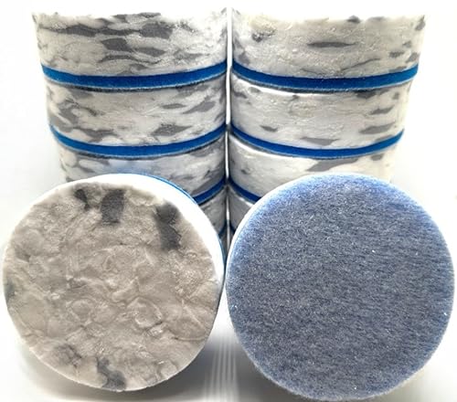 Refill Pack of 12 Drill Powered 3.5” Magic Sponge Erasers with Scouring - size: Round 3.5" x 1.25" with Scouring Nuggets