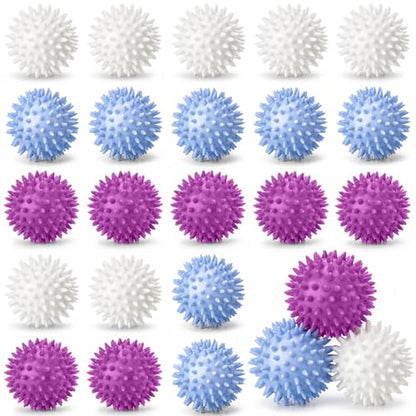 12 Pcs Reusable Laundry Dryer Balls, Plastic Dryer Balls Fabric Softener, Reduce Drying Time and Save on Energy, Soft Fluffy Clothes, Fewer Wrinkles, Less Static Cling