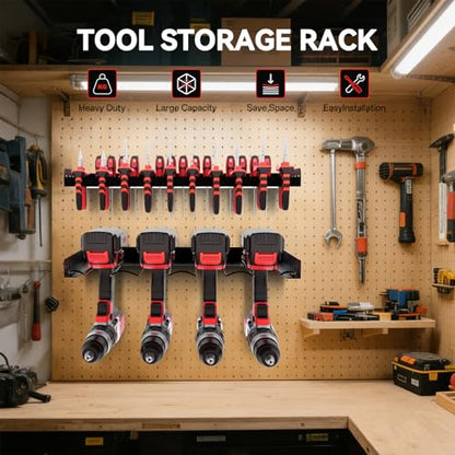 Power Tool Organizer Wall Mount, 2 Tier Tool Organizer for power tool Storage,Garage Tool Organizer for Home Gift