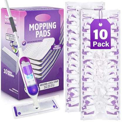 Mop Pads Refills for Swiffer PowerMop: 10 Pcs Disposable Pad - size: 10 Pcs Mop Pads