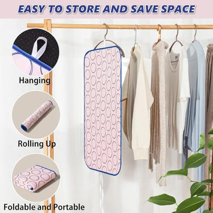Portable Ironing Mat for Table Top Iron Pad for Countertop Thick Ironing Blanket Over the Door Steamer Pad Washer Dryer Heat Resistant Mat Travel Ironing Board (Large 47.2"x23.6") - size: Large 47.2"x23.6"