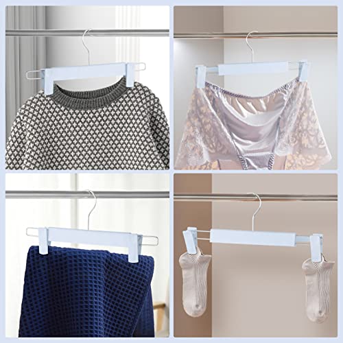 10 Pack Pants Hangers with Adjustable Non-Slip Clips Anti-Rust Hanging Hook for Trouser,Skirts,Jeans,Clothes Hangers Blue - color: Blue, size: 10 Pack