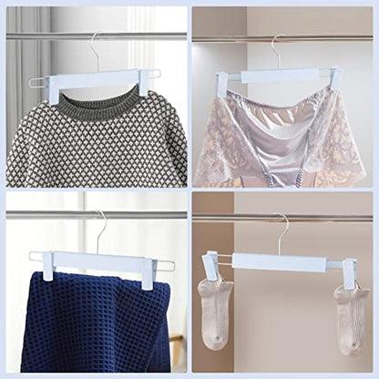 10 Pack Pants Hangers with Adjustable Non-Slip Clips Anti-Rust Hanging Hook for Trouser,Skirts,Jeans,Clothes Hangers Blue - color: Blue, size: 10 Pack