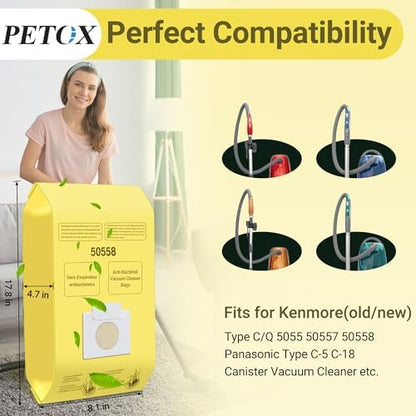 50558 Canister Cleaner Bag Replacement for Kenmore Vacuum - style: 45 Pack