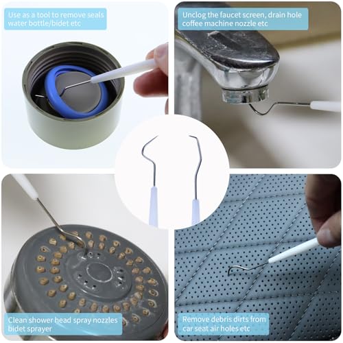 Small Cleaning Brush Set for Household, Car Vent Detailing Cleaning Stick, Humidifier Groove Bottle Gap Cleaning Tool, Crack Crevice Cleaner for Door Window Track Faucet Croner Hard Tight Spaces