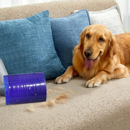 Lint Roller for Pet Hair 500 Sheets Extra Sticky Pet Hair Remover for Clothes Furniture Carpet Cleaner Cars Dogs Travel-Friendly Grip Handle Blue - size: 2 Rollers 500 Sheets Blue