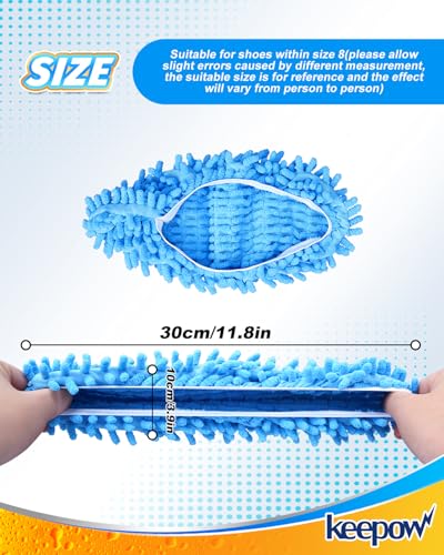 Mop Slippers Shoes 8 Pairs Microfiber Cleaning Slippers for Floor Cleaning - color: 8 Pairs