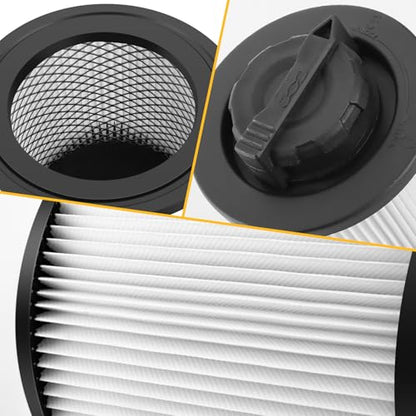2 Pack DXVC4001 Cartridge Filter Replacement Fit for 4-5 Gallon Wet/Dry Vacuum Cleaners DXV04T, DXV05P, DXV05S, DXV06G, DXV08SA, DXV08S,DXV08SL, Washable and Reusable