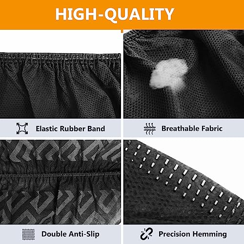 squish 200 Pack Shoe Covers Disposable Non-Slip, Black Non-Woven Fabric Boot Covers for Indoors Breathable Slip Resistant Durable Boot&Shoes Cover, Protector Covers Fits Virtually Most Shoes - color: Black