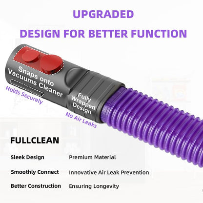 Flexible Dryer Vent Lint Vacuum Attachment Hose for Dyson V15 V12 V11 V10 V8 V7 Gen5, Compatible Crevice Nozzle Lint Removal Tool, Dryer Cleaner Kit for Cordless Vacuum Cleaners﻿