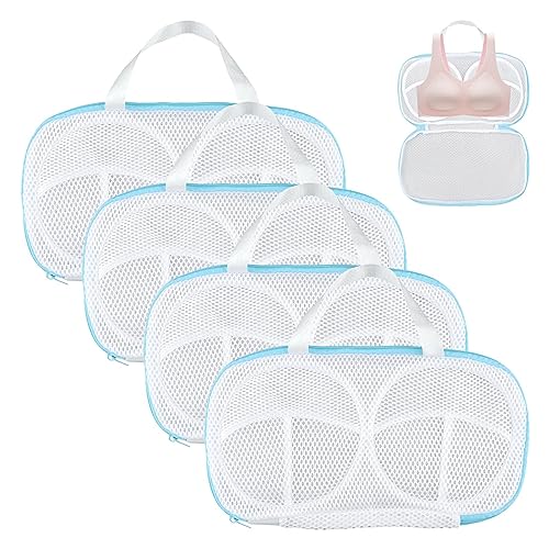 4pcs Bra Washing Bags For 32A-36C Cup,Underwear Brassiere Washing Bra Bags