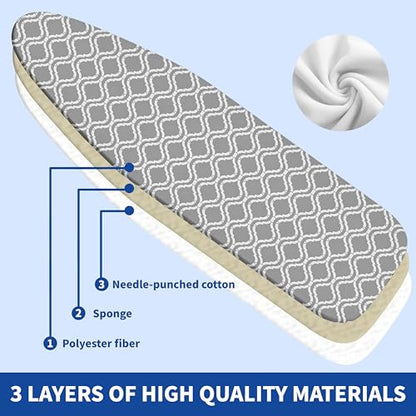 Ironing Board Covers and Pad 54x15 Scorch and Stain Resistant Ironing Pad - color: Gray