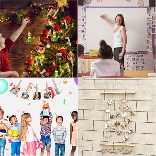 50Pcs Wooden Clothespins, 2.9 inch Clothes Pins for Crafts, Natural Laundry Hanging Clips - color: 50pcs- Wood