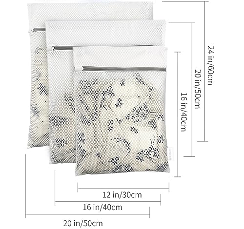 Honeycomb Mesh Laundry Bags for Delicates, Travel Storage Organize Bags,Clothing Washing Bags for Underwear, Lingerie, Bra, Blouse, Stocking, Socks, Jacket, Coat, Blanket, Shoes,Extra Strong(S+M+L) - size: S+M+L