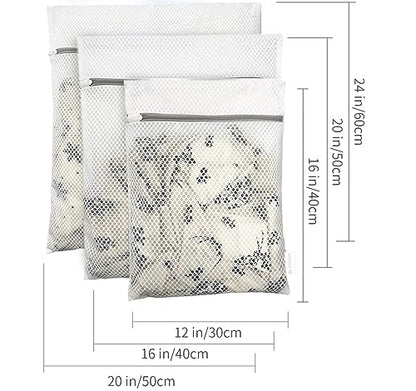 Honeycomb Mesh Laundry Bags for Delicates, Travel Storage Organize Bags,Clothing Washing Bags for Underwear, Lingerie, Bra, Blouse, Stocking, Socks, Jacket, Coat, Blanket, Shoes,Extra Strong(S+M+L) - size: S+M+L