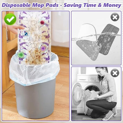Mop Pad Refills for Swiffer PowerMop: 20 Pcs Disposable Pads - size: 20 Pcs Mop Pads