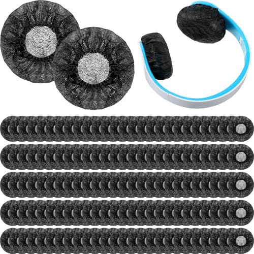 Hoteam 500pcs Disposable Headphone Covers, Non-Woven for Over-Ear 8-11cm