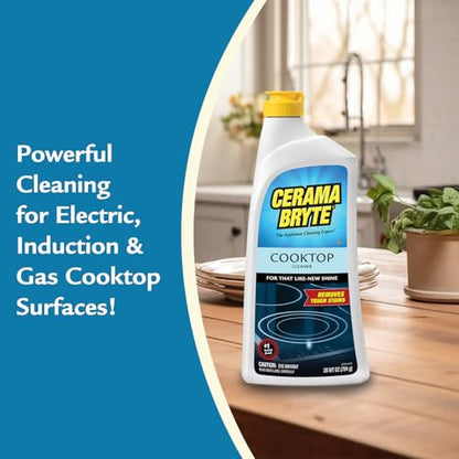 Cerama Bryte Daily Cooktop Cleaner, 16 oz & 2 Cleaning Pads Kit - size: 32 Fl Oz (Pack of 1)